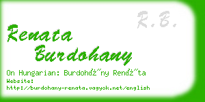 renata burdohany business card